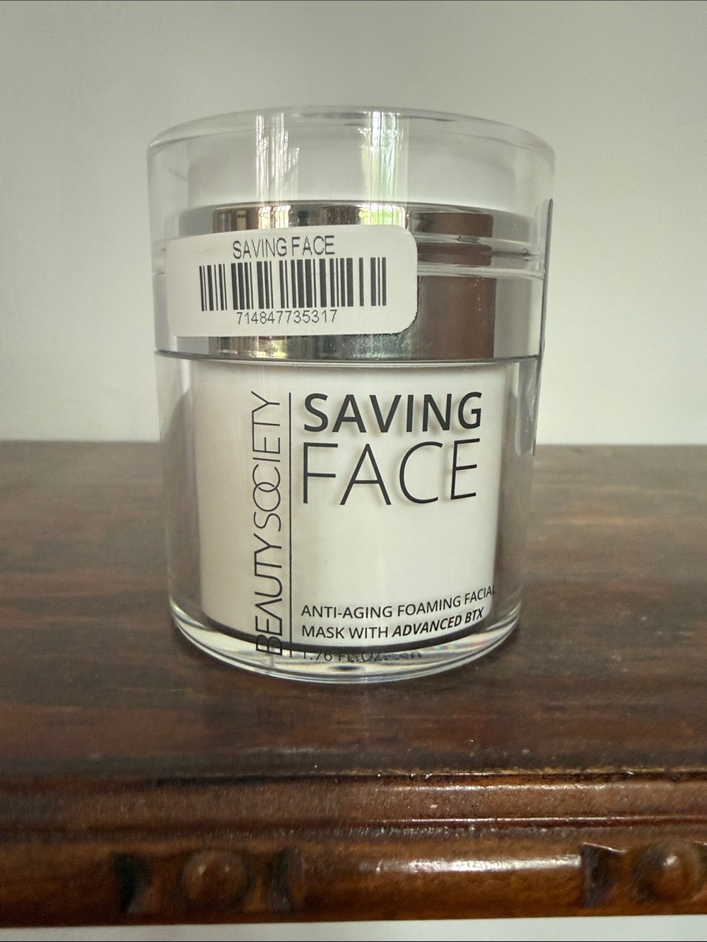 Beauty Society Saving Face Anti-Aging Foaming Facial Mask, NWT